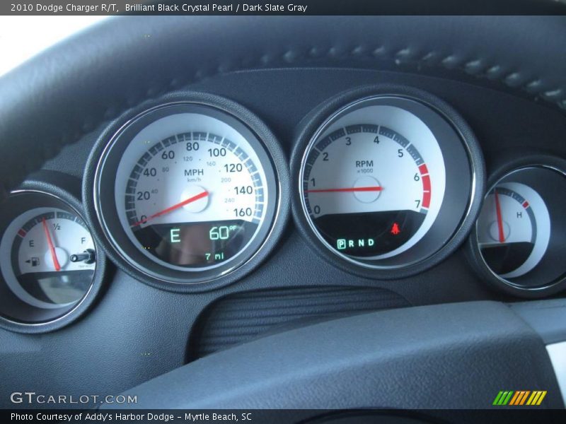 Brilliant Black Crystal Pearl / Dark Slate Gray 2010 Dodge Charger R/T