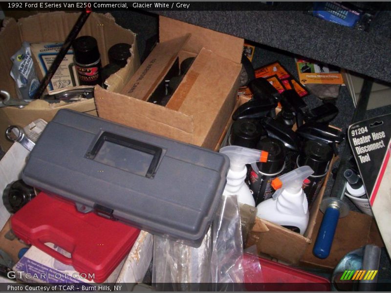 Glacier White / Grey 1992 Ford E Series Van E250 Commercial