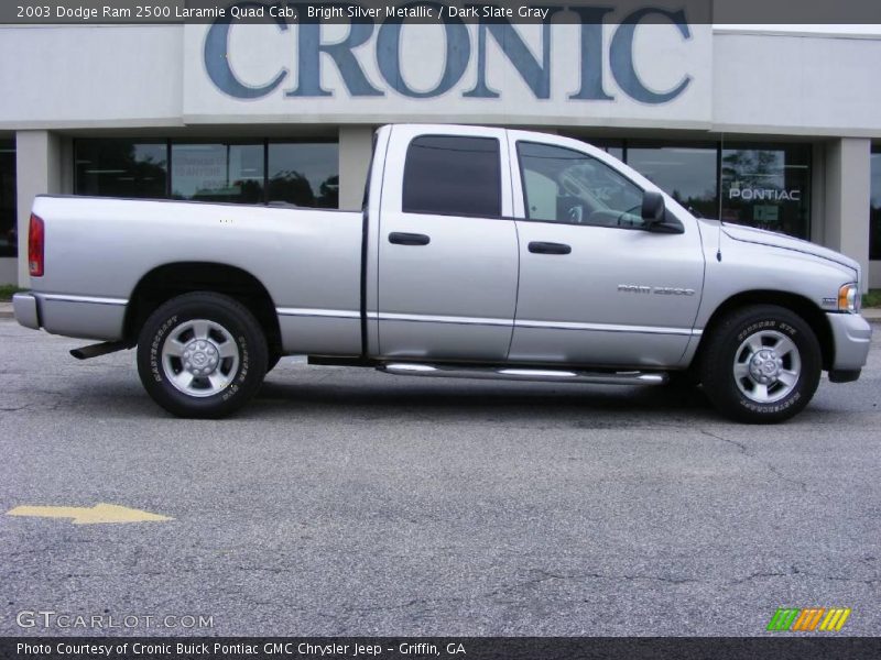 Bright Silver Metallic / Dark Slate Gray 2003 Dodge Ram 2500 Laramie Quad Cab