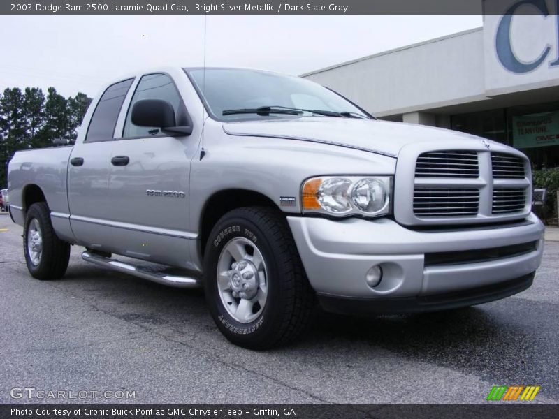 Bright Silver Metallic / Dark Slate Gray 2003 Dodge Ram 2500 Laramie Quad Cab