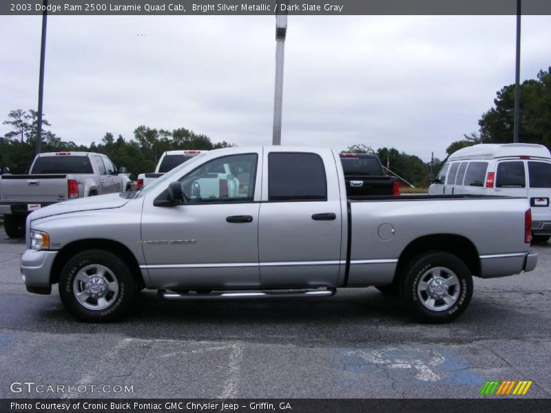 Bright Silver Metallic / Dark Slate Gray 2003 Dodge Ram 2500 Laramie Quad Cab