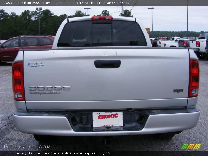 Bright Silver Metallic / Dark Slate Gray 2003 Dodge Ram 2500 Laramie Quad Cab