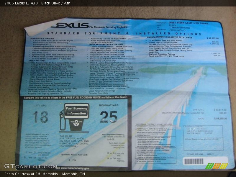Black Onyx / Ash 2006 Lexus LS 430