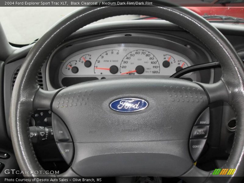 Black Clearcoat / Medium Dark Flint/Dark Flint 2004 Ford Explorer Sport Trac XLT