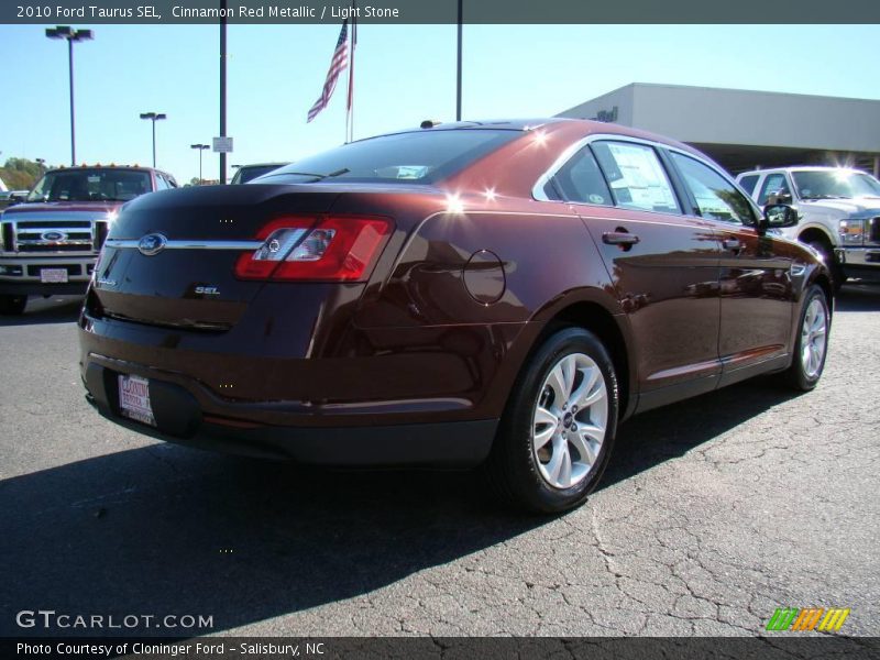 Cinnamon Red Metallic / Light Stone 2010 Ford Taurus SEL