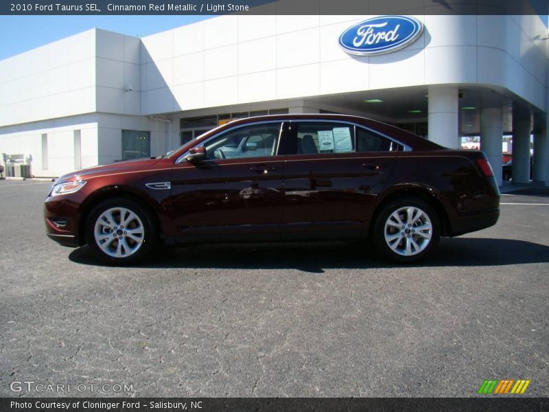 Cinnamon Red Metallic / Light Stone 2010 Ford Taurus SEL