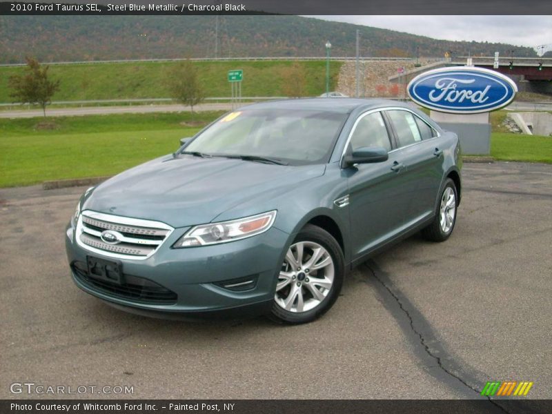 Steel Blue Metallic / Charcoal Black 2010 Ford Taurus SEL