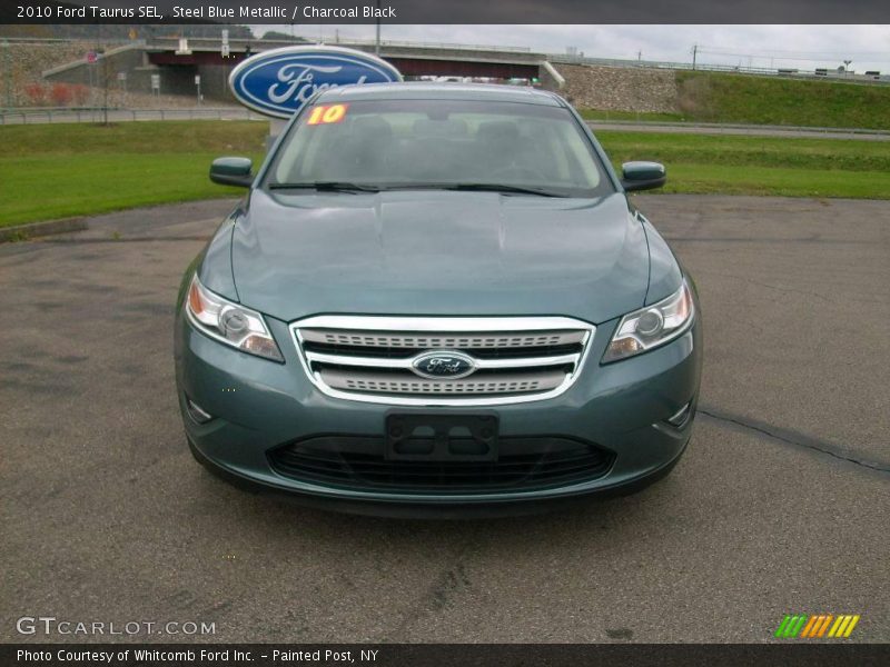 Steel Blue Metallic / Charcoal Black 2010 Ford Taurus SEL