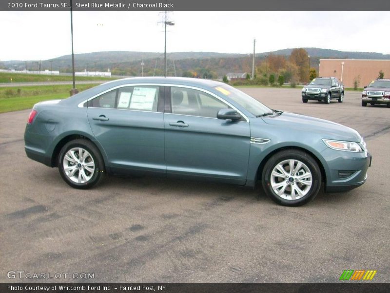 Steel Blue Metallic / Charcoal Black 2010 Ford Taurus SEL