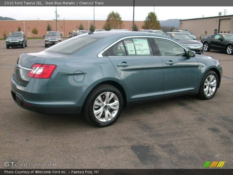 Steel Blue Metallic / Charcoal Black 2010 Ford Taurus SEL