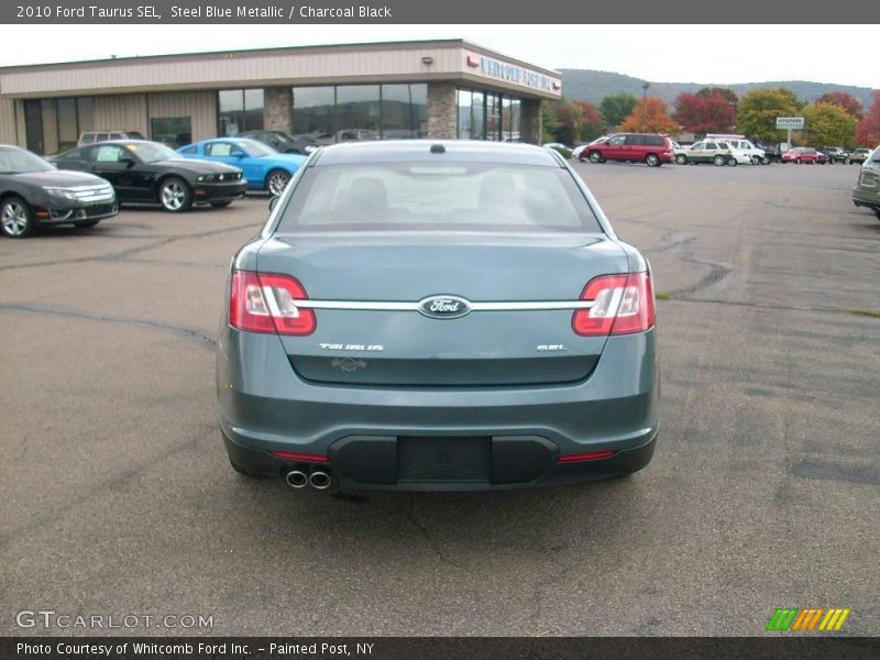 Steel Blue Metallic / Charcoal Black 2010 Ford Taurus SEL