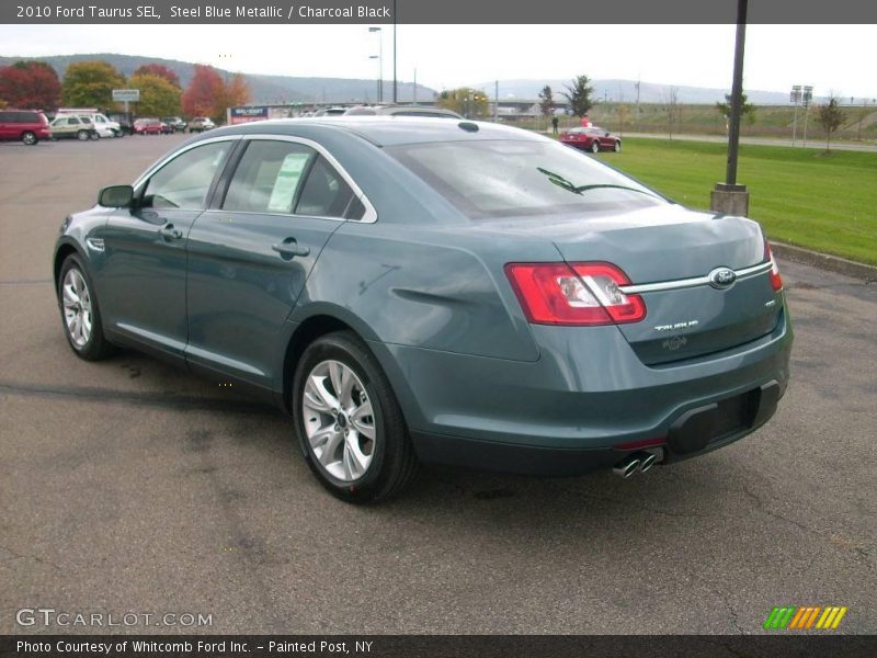 Steel Blue Metallic / Charcoal Black 2010 Ford Taurus SEL