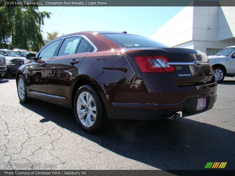 Cinnamon Red Metallic / Light Stone 2010 Ford Taurus SEL