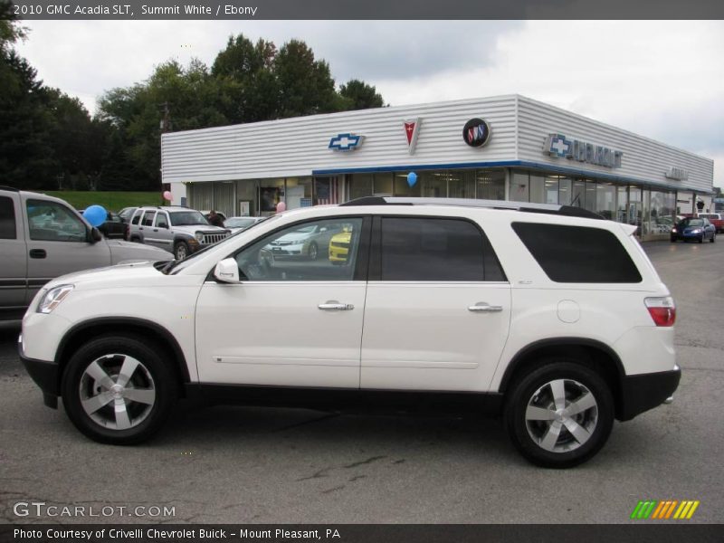 Summit White / Ebony 2010 GMC Acadia SLT