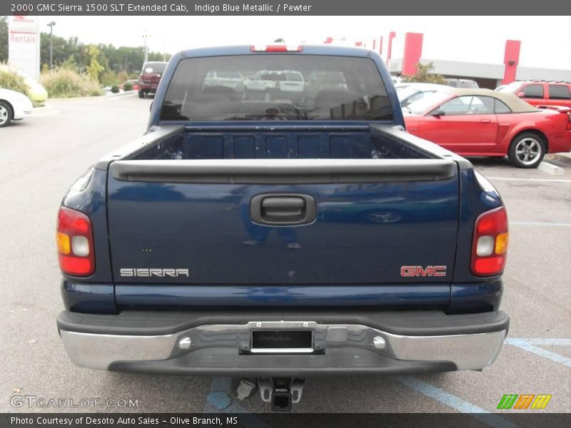 Indigo Blue Metallic / Pewter 2000 GMC Sierra 1500 SLT Extended Cab
