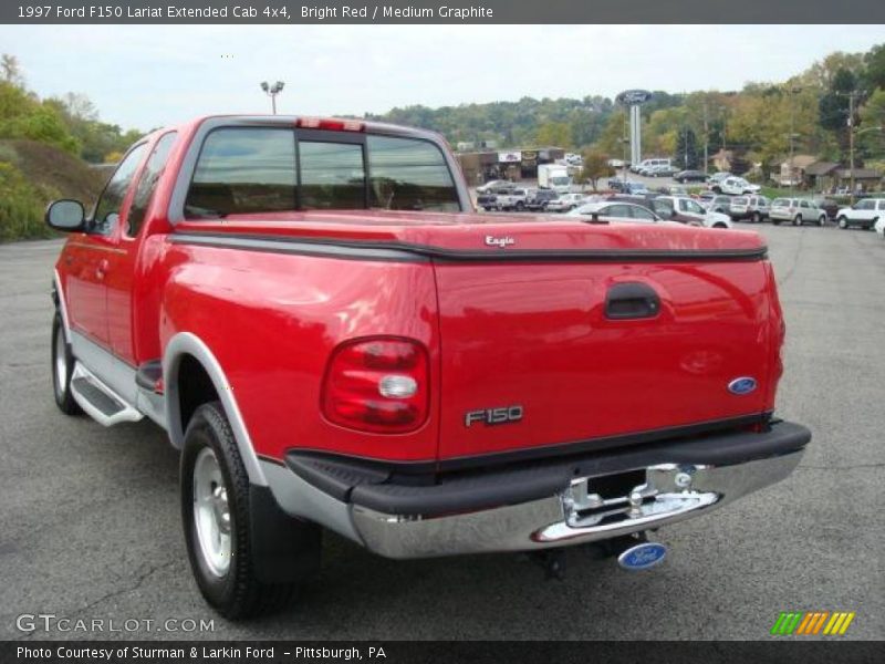 Bright Red / Medium Graphite 1997 Ford F150 Lariat Extended Cab 4x4