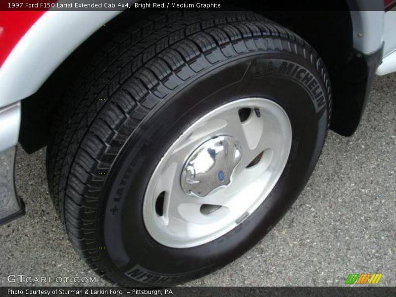 Bright Red / Medium Graphite 1997 Ford F150 Lariat Extended Cab 4x4