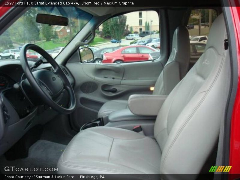 Bright Red / Medium Graphite 1997 Ford F150 Lariat Extended Cab 4x4