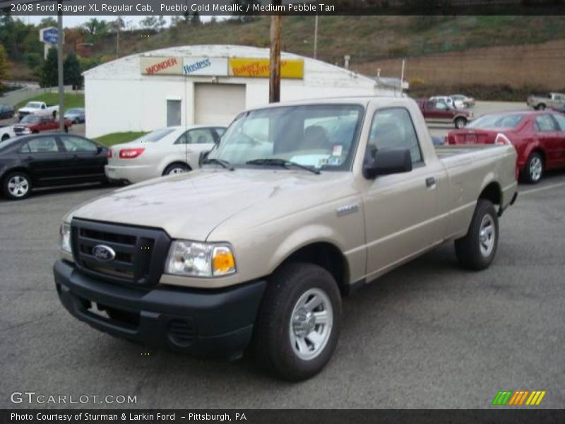 Pueblo Gold Metallic / Medium Pebble Tan 2008 Ford Ranger XL Regular Cab