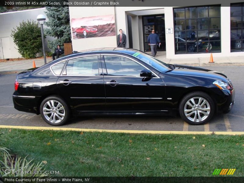 Black Obsidian / Graphite Black 2009 Infiniti M 45x AWD Sedan