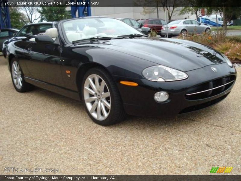 Ebony Black / Ivory 2006 Jaguar XK XK8 Convertible