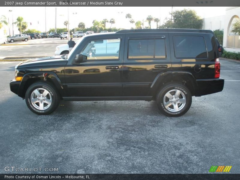 Black Clearcoat / Medium Slate Gray 2007 Jeep Commander Sport