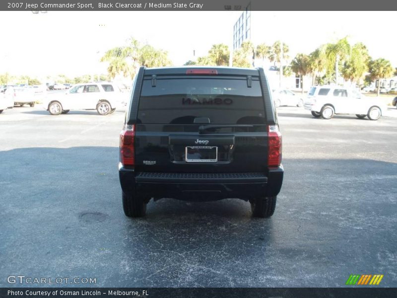 Black Clearcoat / Medium Slate Gray 2007 Jeep Commander Sport