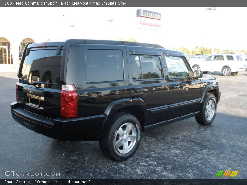 Black Clearcoat / Medium Slate Gray 2007 Jeep Commander Sport