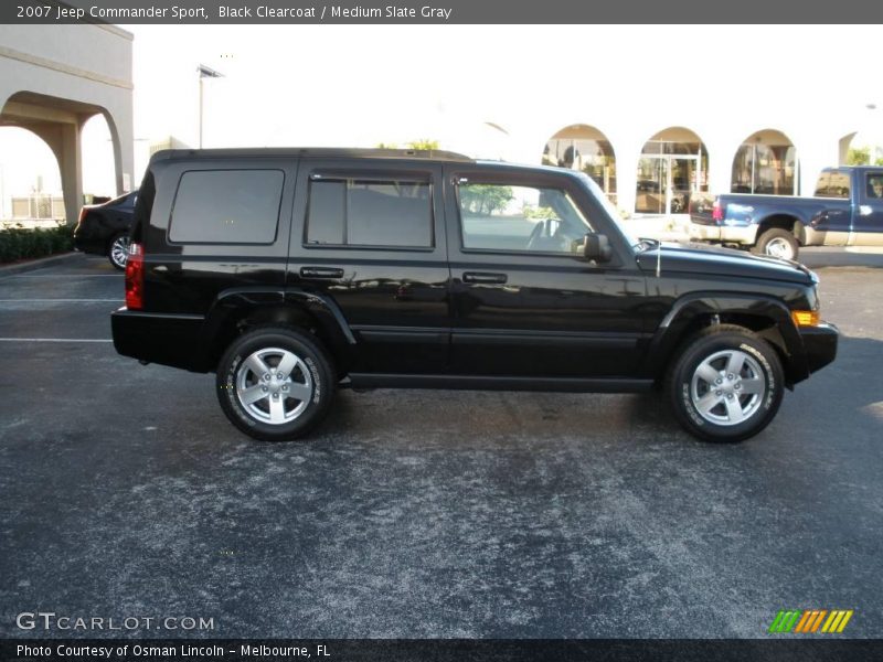 Black Clearcoat / Medium Slate Gray 2007 Jeep Commander Sport
