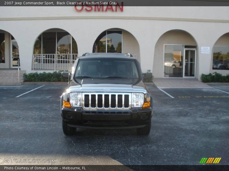 Black Clearcoat / Medium Slate Gray 2007 Jeep Commander Sport