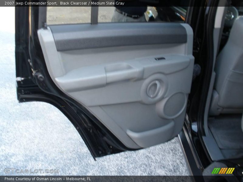 Black Clearcoat / Medium Slate Gray 2007 Jeep Commander Sport
