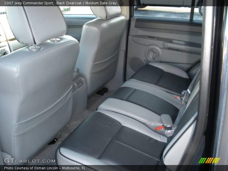 Black Clearcoat / Medium Slate Gray 2007 Jeep Commander Sport