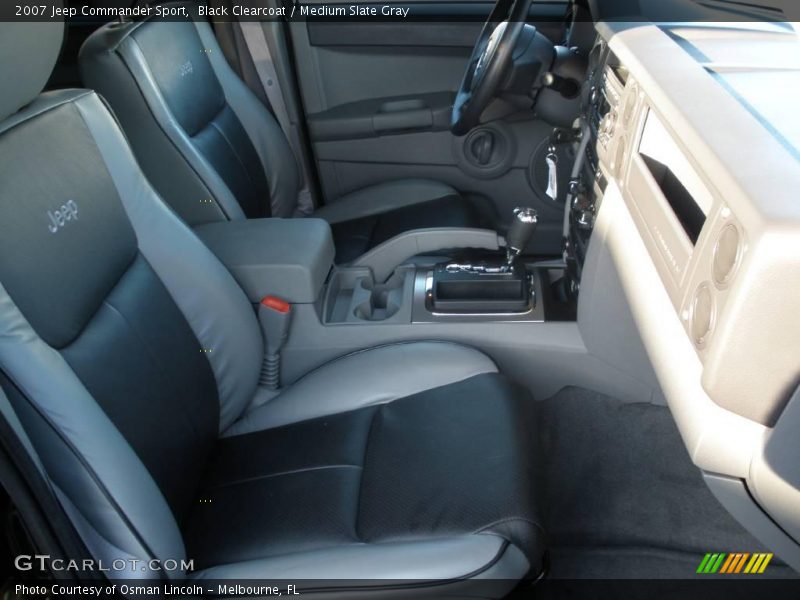 Black Clearcoat / Medium Slate Gray 2007 Jeep Commander Sport