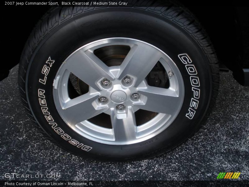 Black Clearcoat / Medium Slate Gray 2007 Jeep Commander Sport