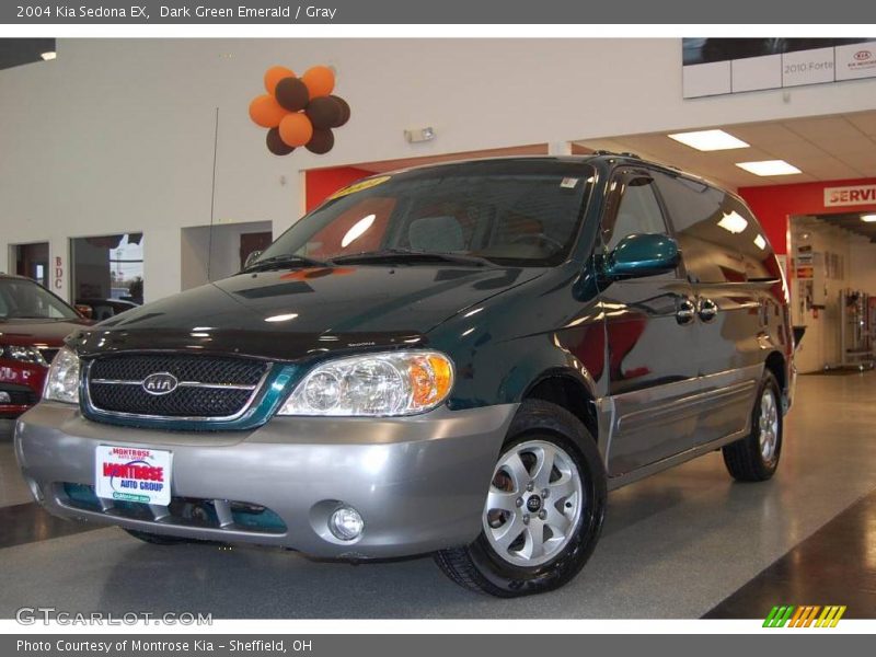 Dark Green Emerald / Gray 2004 Kia Sedona EX