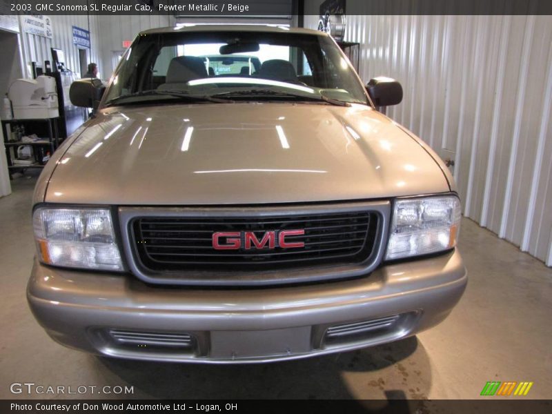 Pewter Metallic / Beige 2003 GMC Sonoma SL Regular Cab