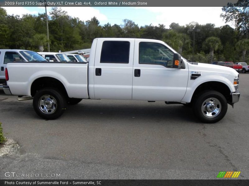 Oxford White / Medium Stone 2009 Ford F350 Super Duty XLT Crew Cab 4x4