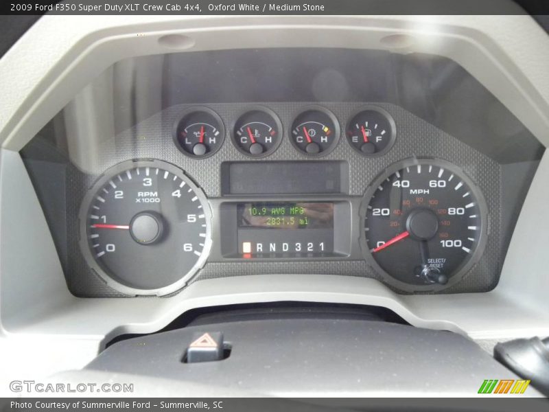 Oxford White / Medium Stone 2009 Ford F350 Super Duty XLT Crew Cab 4x4