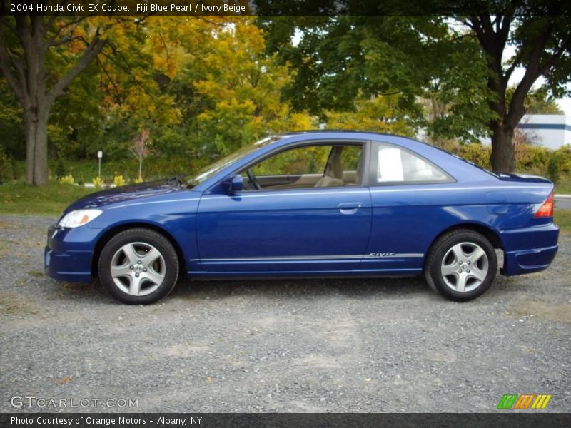Fiji Blue Pearl / Ivory Beige 2004 Honda Civic EX Coupe