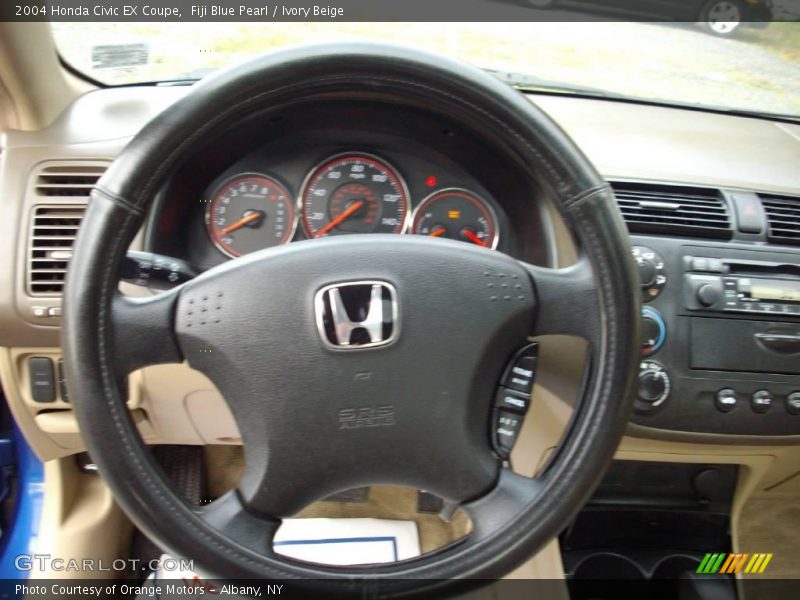 Fiji Blue Pearl / Ivory Beige 2004 Honda Civic EX Coupe