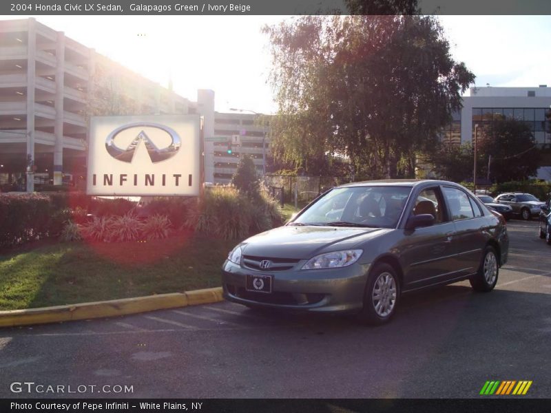 Galapagos Green / Ivory Beige 2004 Honda Civic LX Sedan