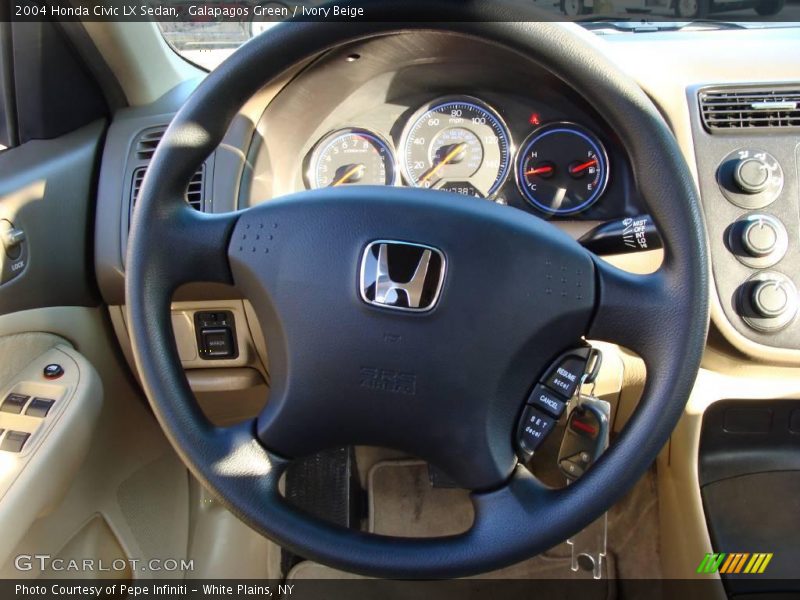 Galapagos Green / Ivory Beige 2004 Honda Civic LX Sedan