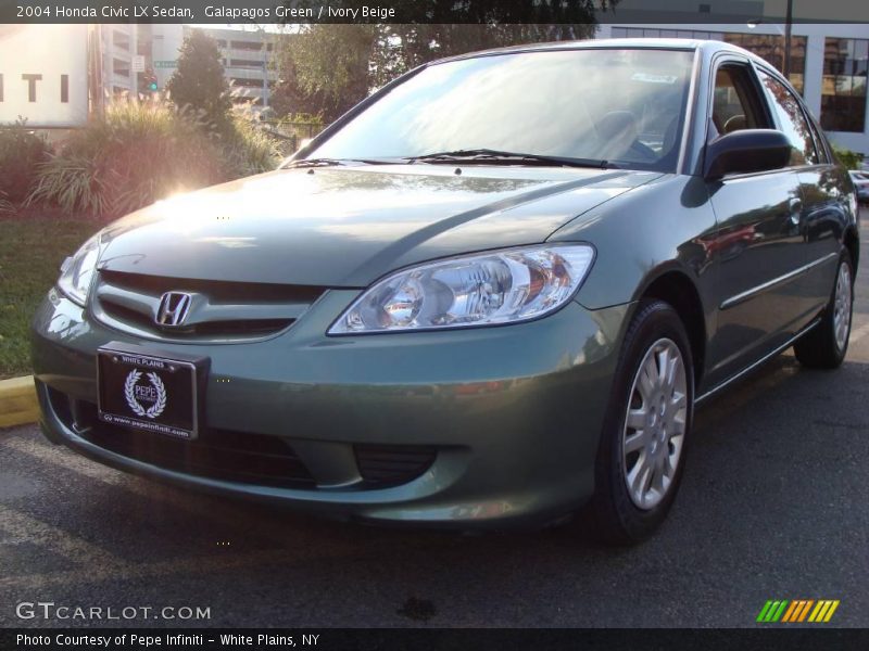 Galapagos Green / Ivory Beige 2004 Honda Civic LX Sedan