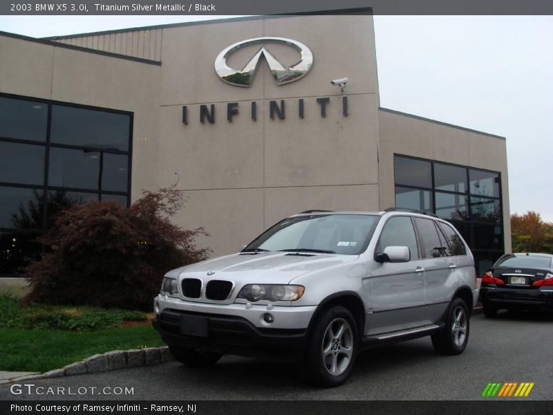 Titanium Silver Metallic / Black 2003 BMW X5 3.0i