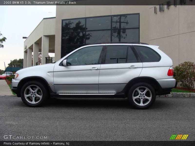 Titanium Silver Metallic / Black 2003 BMW X5 3.0i