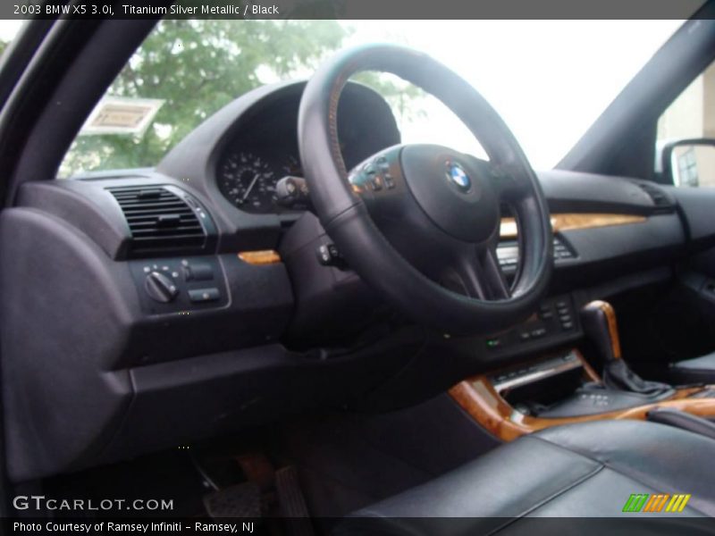 Titanium Silver Metallic / Black 2003 BMW X5 3.0i