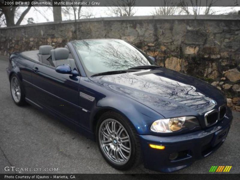 Mystic Blue Metallic / Grey 2006 BMW M3 Convertible