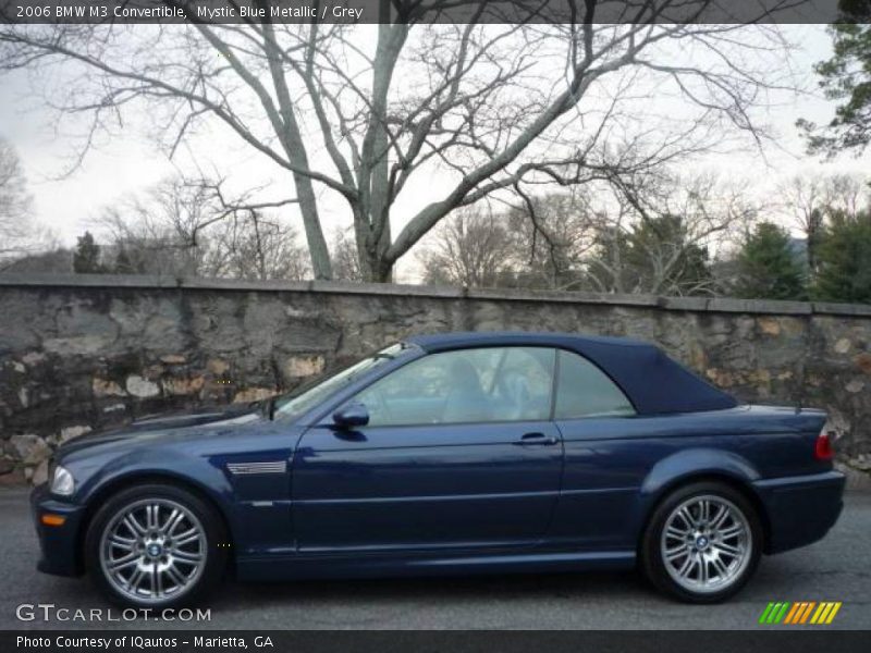 Mystic Blue Metallic / Grey 2006 BMW M3 Convertible