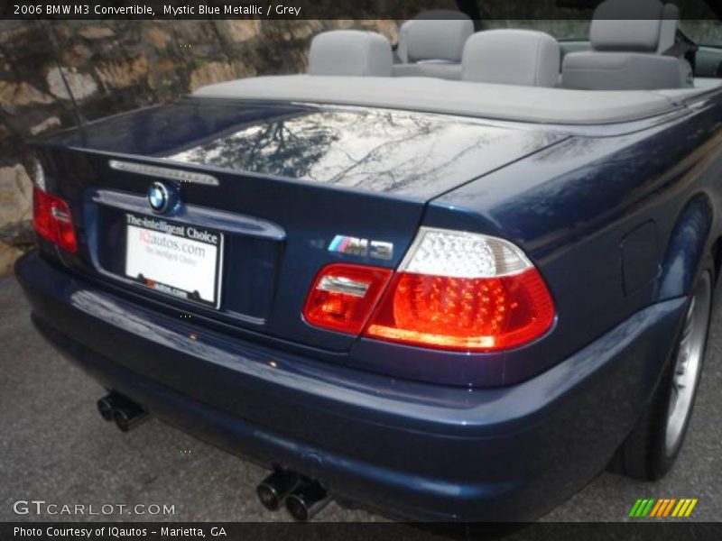 Mystic Blue Metallic / Grey 2006 BMW M3 Convertible