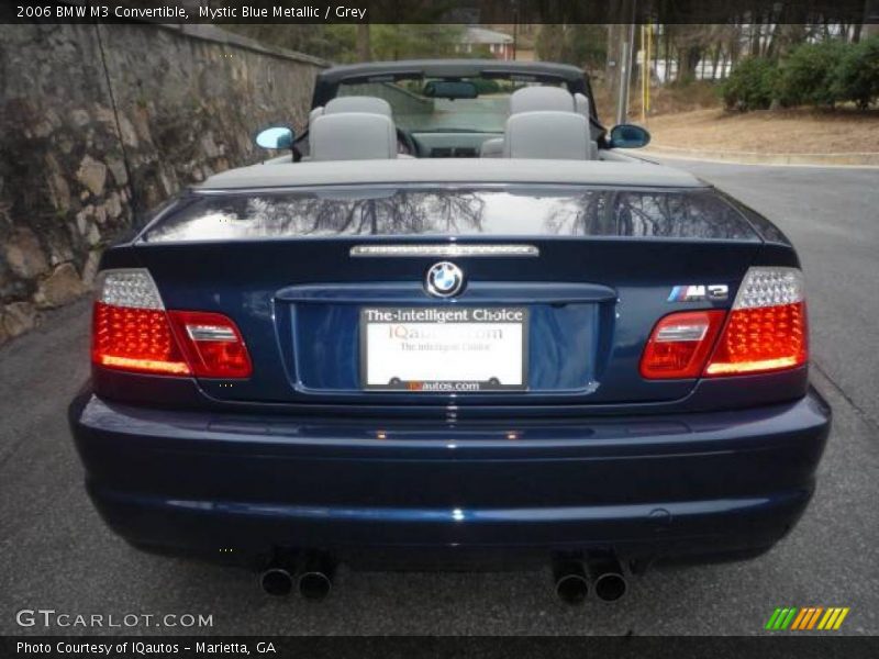 Mystic Blue Metallic / Grey 2006 BMW M3 Convertible
